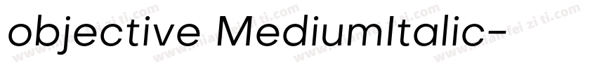 objective MediumItalic字体转换